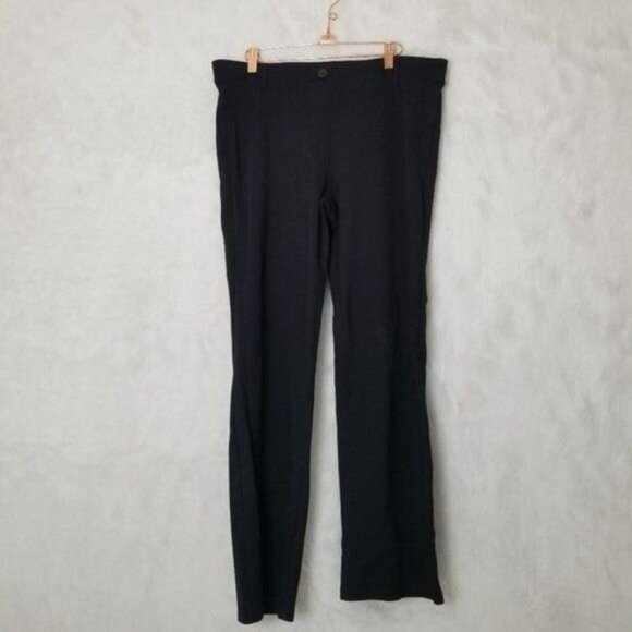 Betabrand Black Classic Straight Leg Dress Yoga Dress Pants XL Petite - Picture 2 of 10